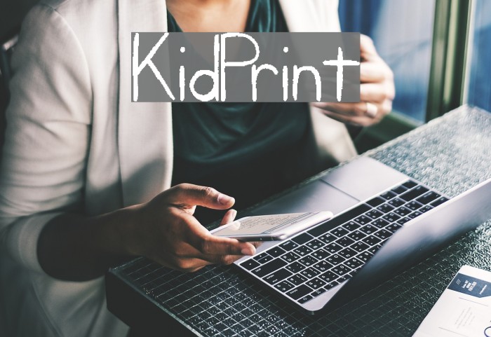 KidPrint Font examples