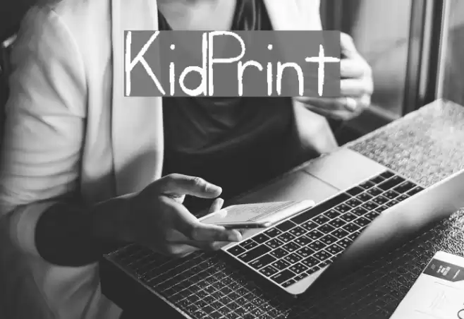 KidPrint Font examples