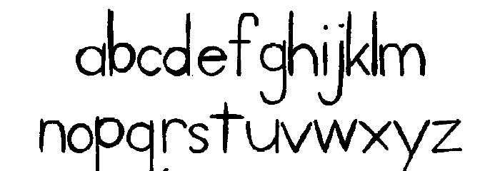 KidPrint Font LOWERCASE