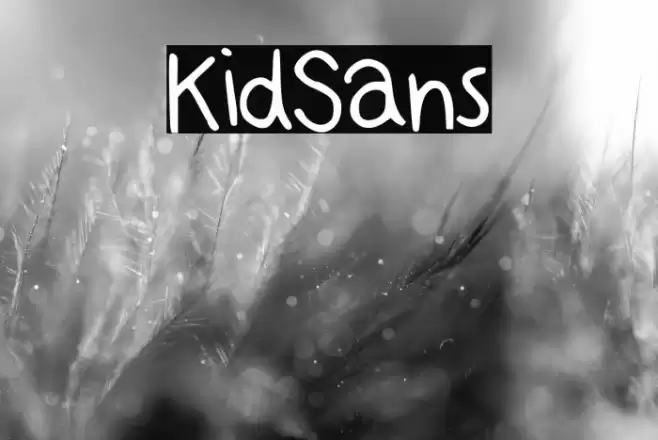 KidSans خط examples