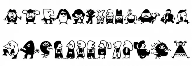 KidSignsThree Schriftart Kleinbuchstaben