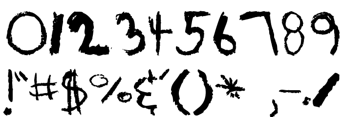 KidTYPE-CrayonA Font OTHER CHARS
