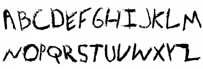 KidTYPE-CrayonA 字体 大写
