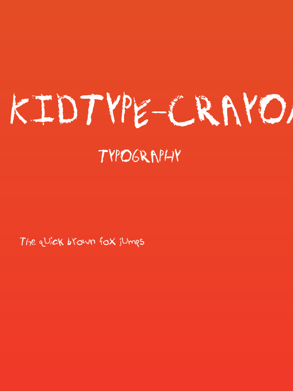KidTYPE-CrayonA Poster