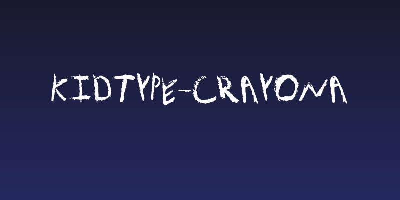 KidTYPE-CrayonA Social Header