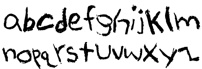 KidTYPE-CrayonA Font LOWERCASE