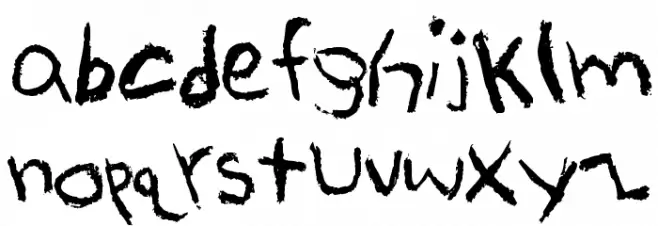 KidTYPE-CrayonA フォント 小文字