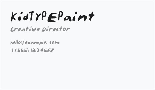 KidTYPEPaint Business Card