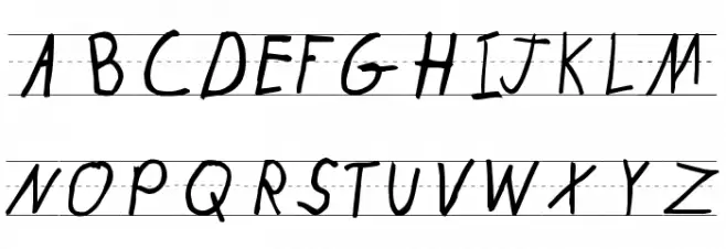 KidTYPERuled Schriftart Groß
