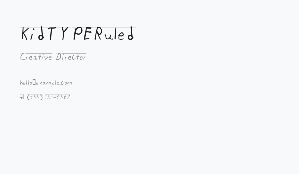 KidTYPERuled Business Card