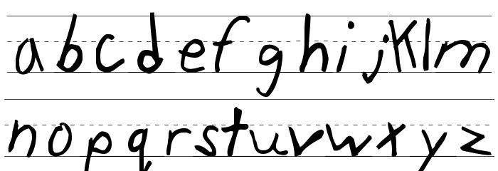 KidTYPERuled Font LOWERCASE