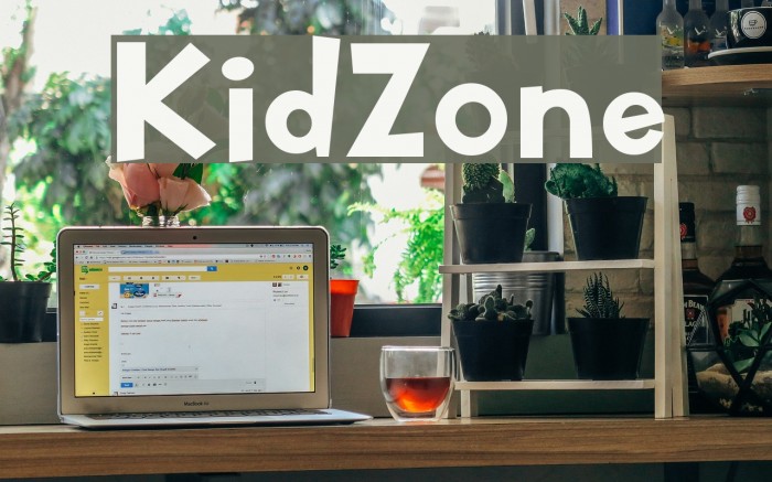 KidZone Font examples