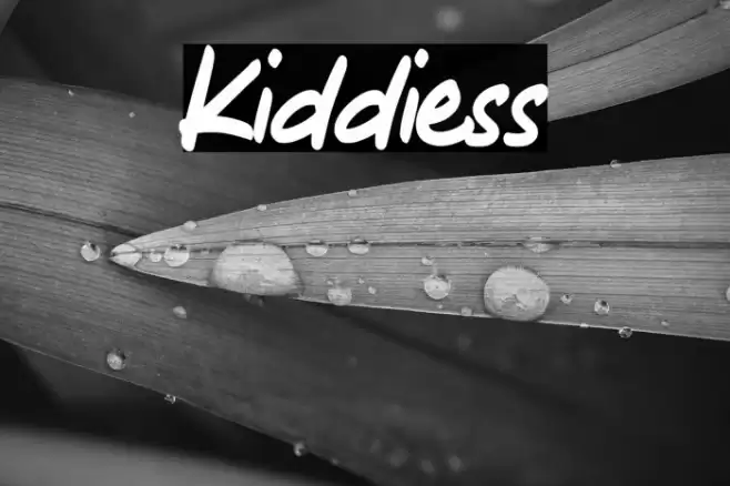 Kiddiess Font examples