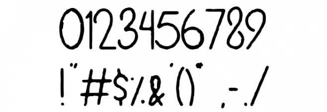 Kiddiewink Regular Font OTHER CHARS