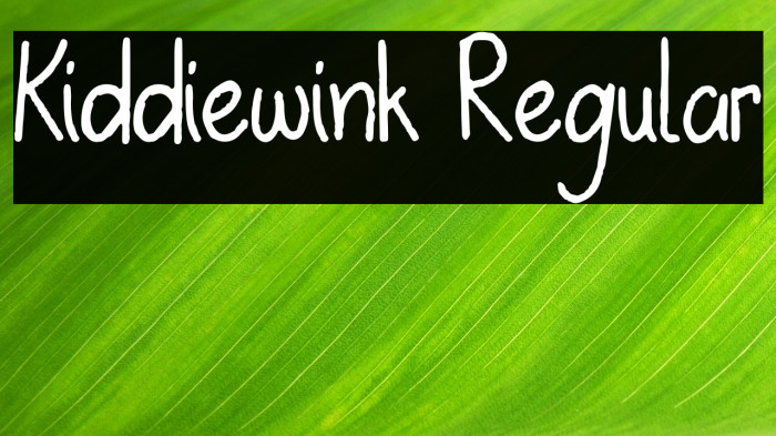 Kiddiewink Regular Example 1