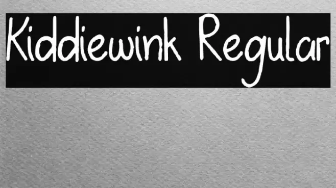 Kiddiewink Regular Font examples