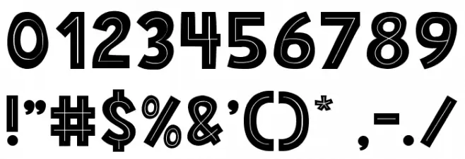 Kiddiline Font OTHER CHARS