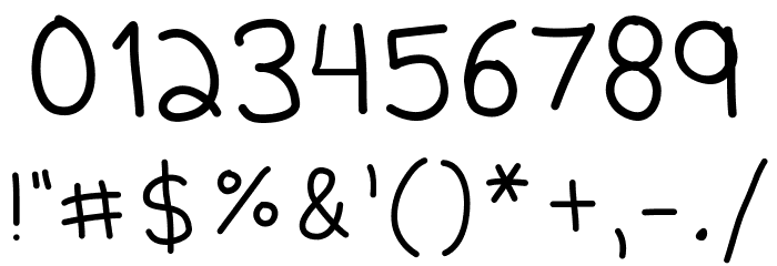 Kiddish Medium Font OTHER CHARS