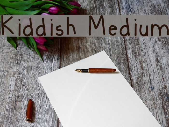 Kiddish Medium Font examples