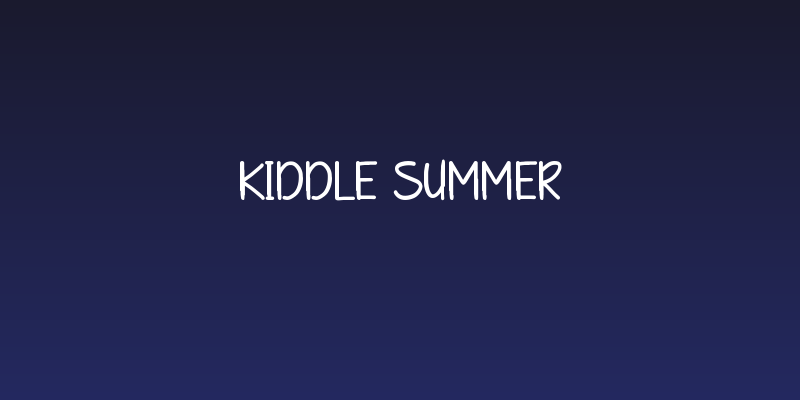 Kiddle Summer Social Header