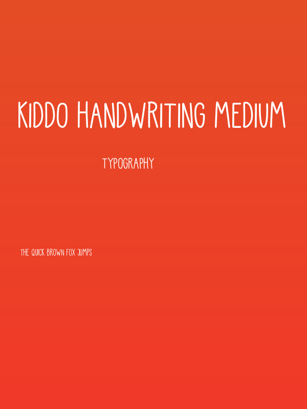 Kiddo Handwriting Medium Poster