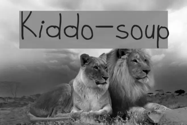 Kiddo-soup Font examples