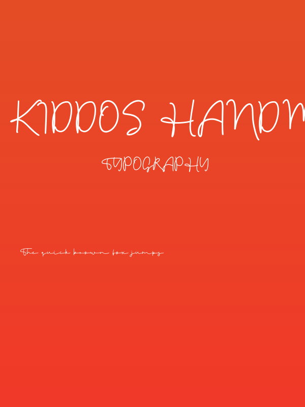 Kiddos Handmade Script Poster