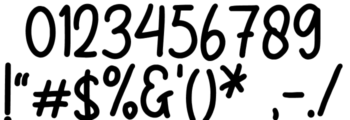 Kiddos Handmade Serif Font OTHER CHARS