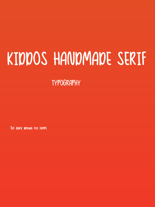 Kiddos Handmade Serif Poster