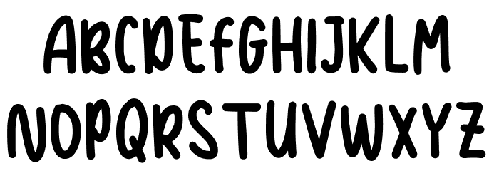 Kiddos Handmade Serif Font LOWERCASE
