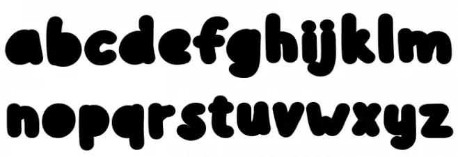 Kiddosy Free Block フォント 小文字