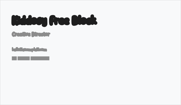 Kiddosy Free Block Business Card