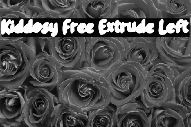 Kiddosy Free Extrude Left Font examples
