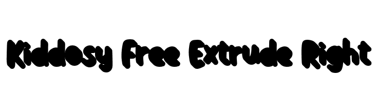 Kiddosy Free Extrude Right  baixar fontes gratis
