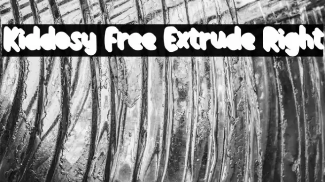 Kiddosy Free Extrude Right Font examples