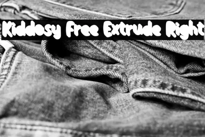Kiddosy Free Extrude Right Font examples