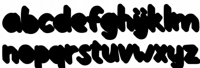 Kiddosy Free Extrude Right Font LOWERCASE