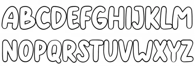 Kiddosy Free Outline Polices MAJUSCULES