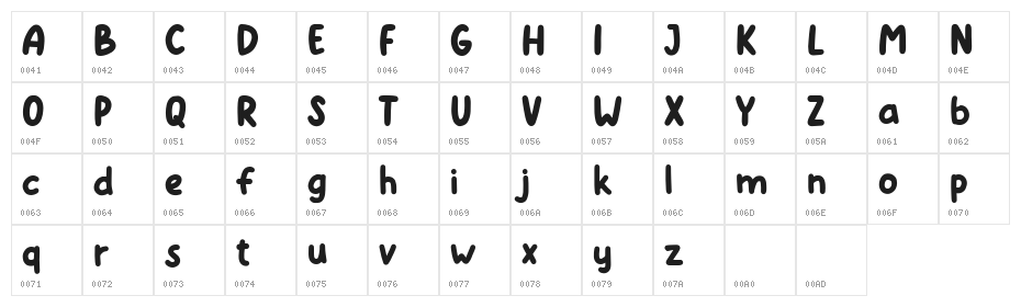 Kiddosy Free Regular Character Map