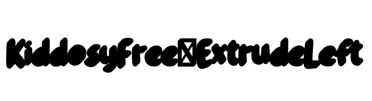 KiddosyFree-ExtrudeLeft  Frei Schriftart Herunterladen