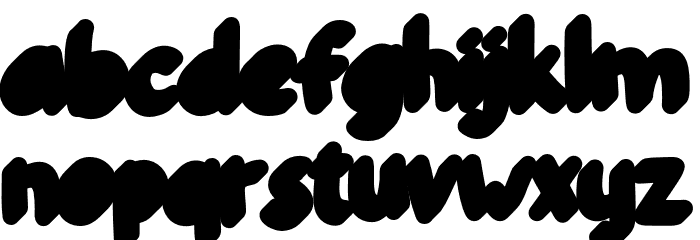KiddosyFree-ExtrudeLeft Font LOWERCASE