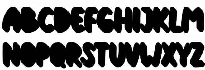 KiddosyFree-ExtrudeRight Schriftart Groß