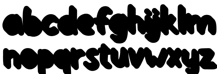 KiddosyFree-ExtrudeRight Font LOWERCASE