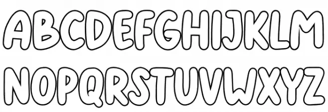 KiddosyFree-Outline Polices MAJUSCULES
