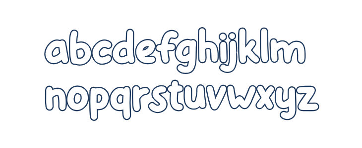 KiddosyFree-Outline Lowercase