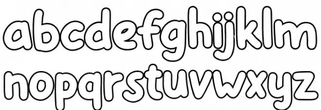 KiddosyFree-Outline 字体 小写