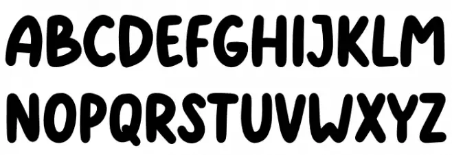 KiddosyFree-Regular 字体 大写
