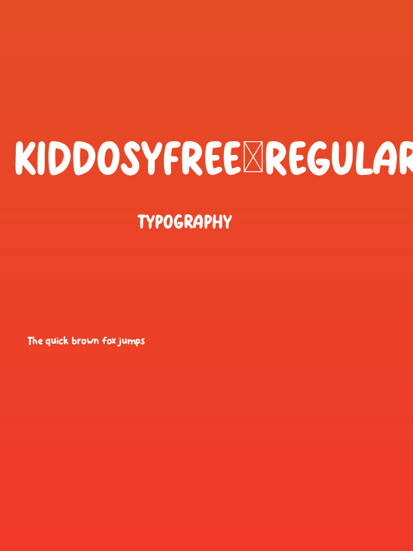 KiddosyFree-Regular Poster