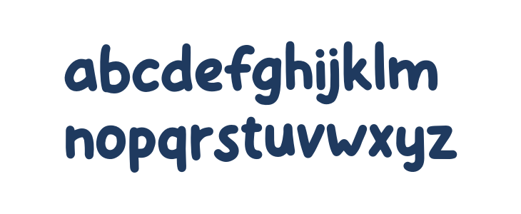 KiddosyFree-Regular Lowercase