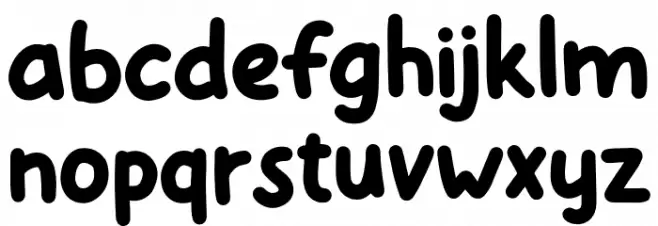 KiddosyFree-Regular 字体 小写